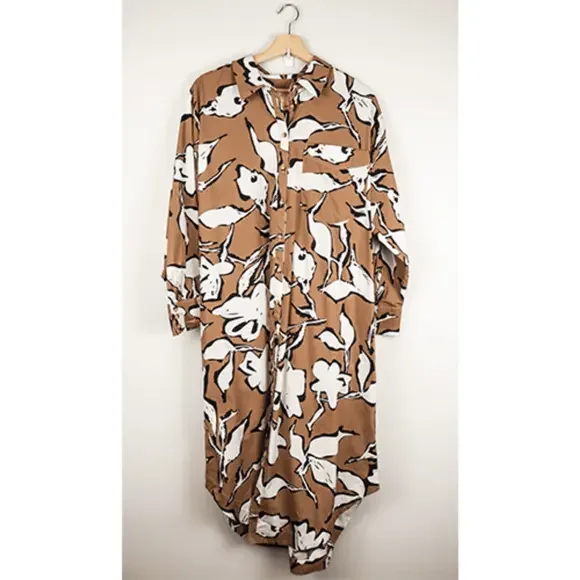 Anthropologie Maeve Button Down Shirt Dress - Picture 3 of 10